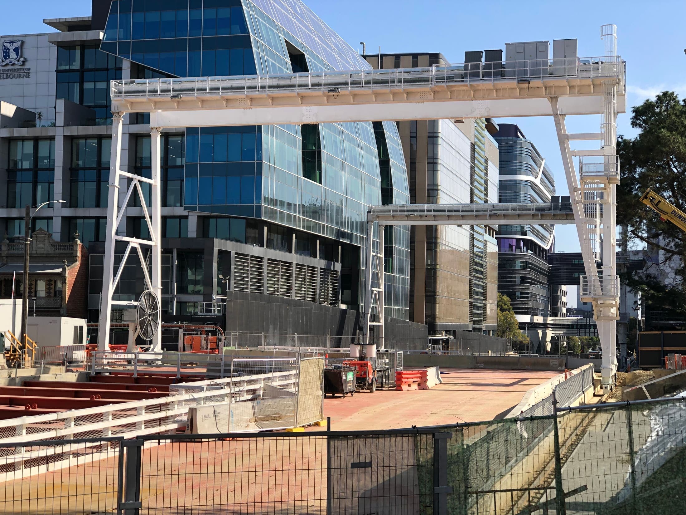 Metro rail tunnel and station under construction