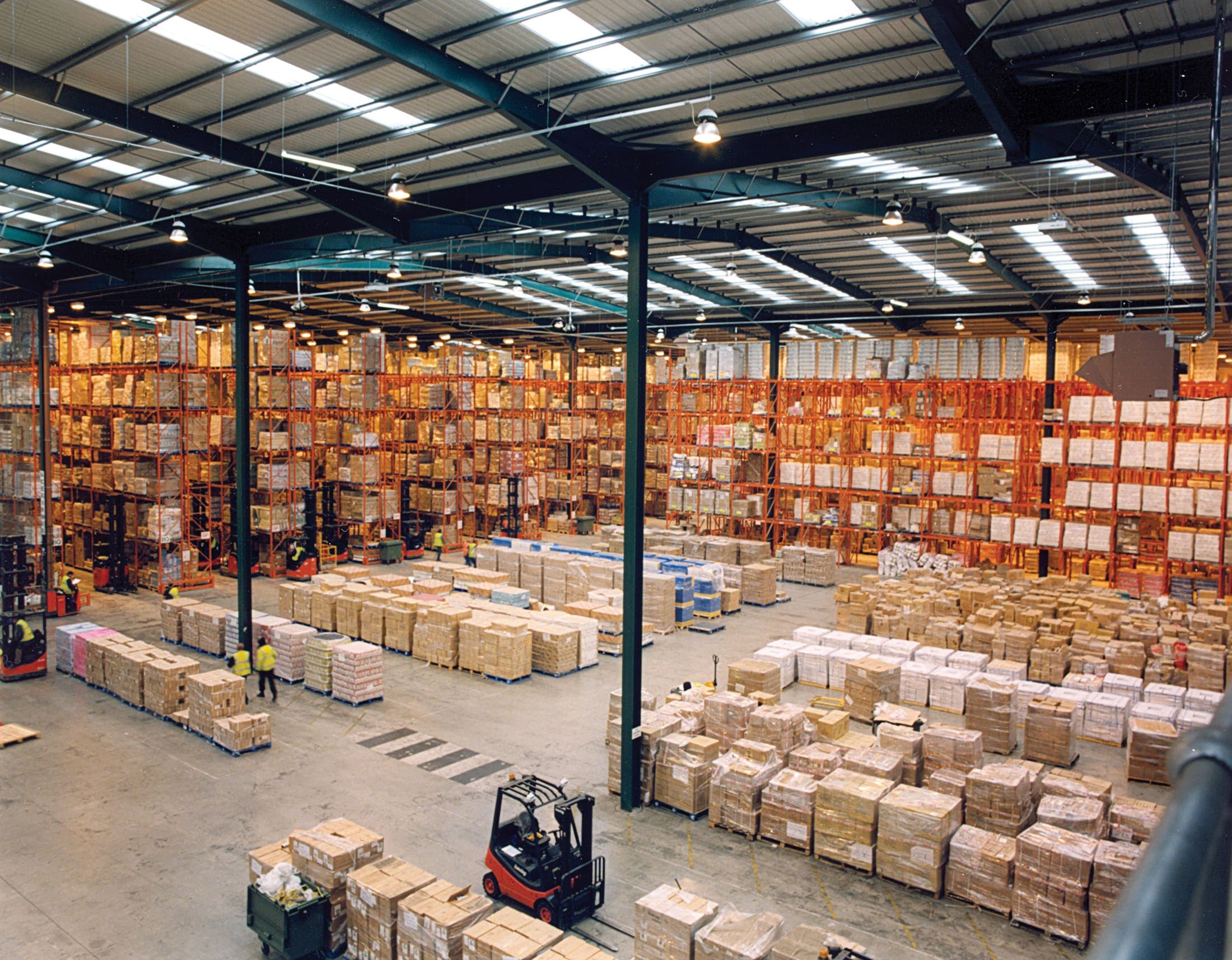 Modern warehouse with pallet racking